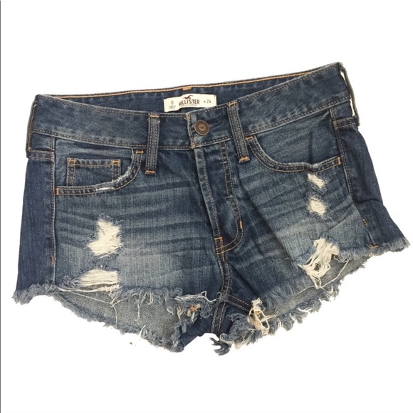 Hollister Pants - Hollister distressed cut off jean denim shorts